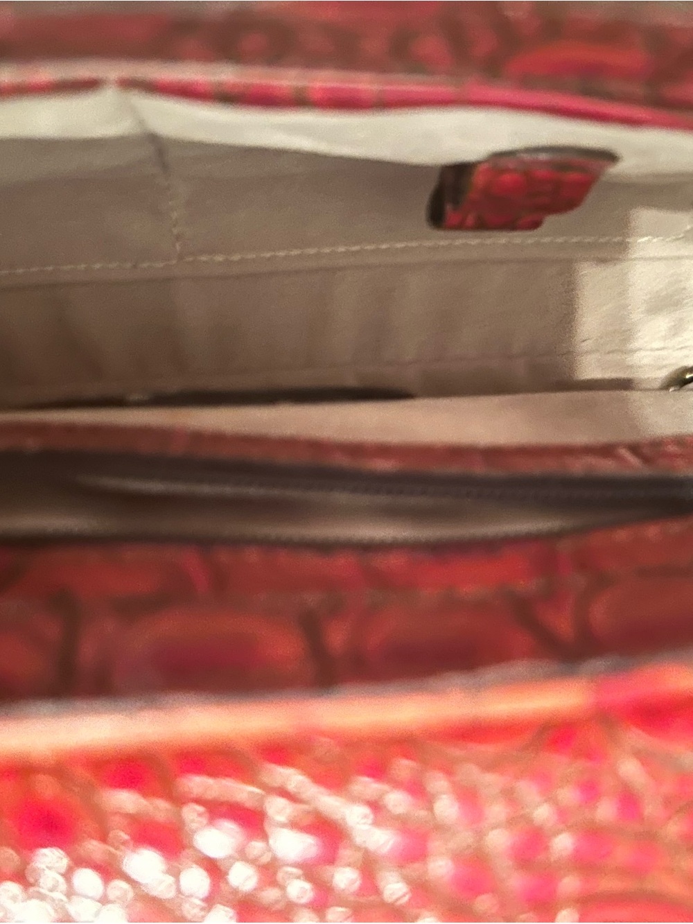 Brahmin Melbourne Crocodile Embossed Leather Crossbody Bag - Picture 10 of 11